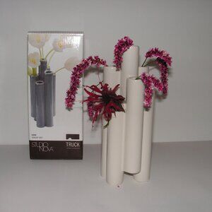 Mikasa Truck Tangent Vase Gray Ceramic